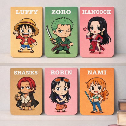 ONE PIECE Magnetic Bookmarks | Aesthetic Set (6 Pack) Magnetic Bookmark (One Piece, Multicolor)