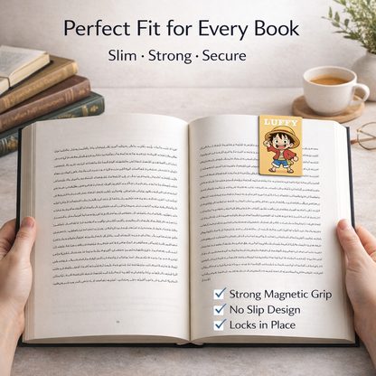 ONE PIECE Magnetic Bookmarks | Aesthetic Set (6 Pack) Magnetic Bookmark (One Piece, Multicolor)