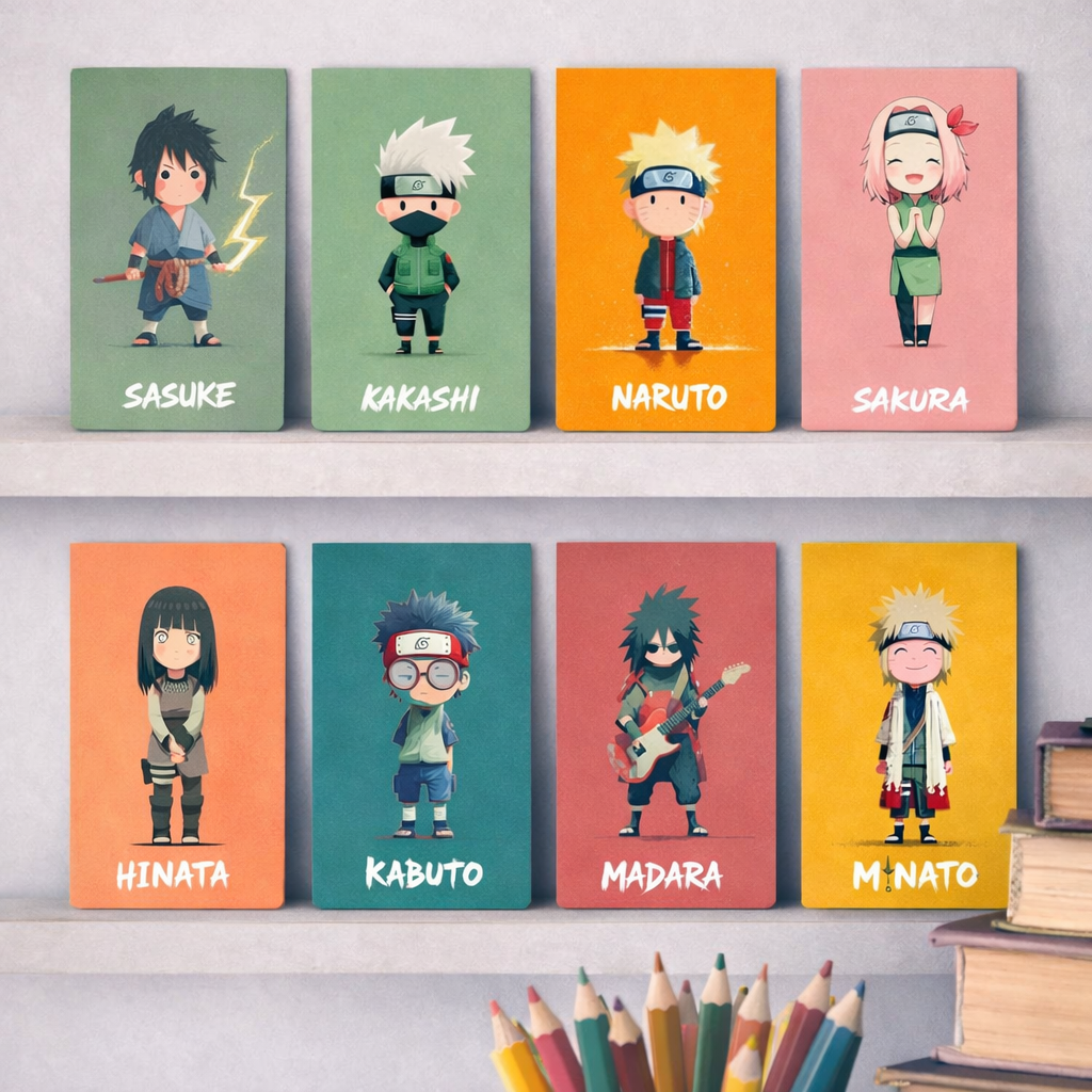 Naruto Anime Magnetic Bookmarks | Packof 8 | Multicolour | Perfect Anime Gift Magnetic Bookmark