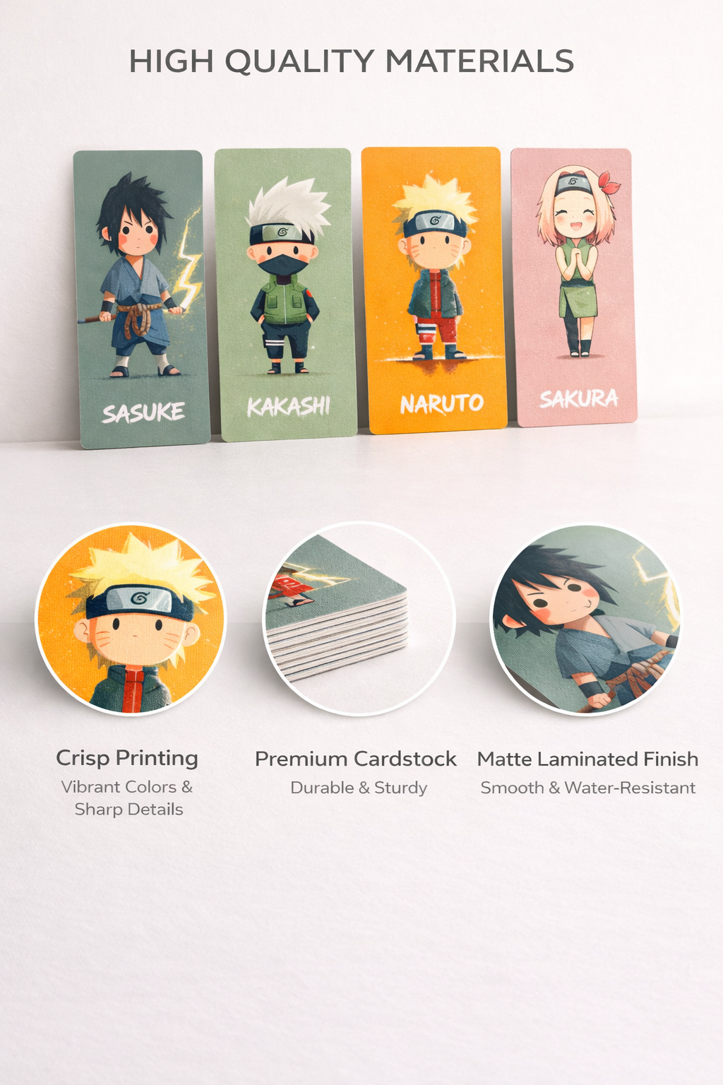 Naruto Anime Magnetic Bookmarks | Packof 8 | Multicolour | Perfect Anime Gift Magnetic Bookmark