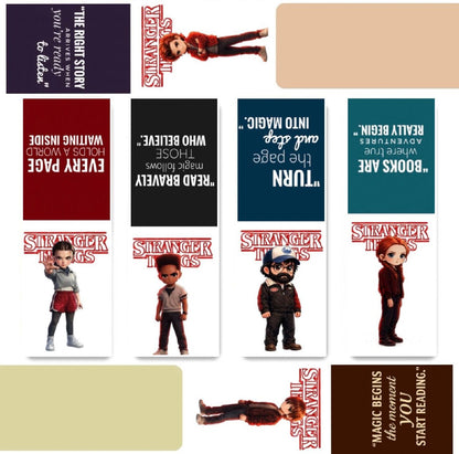 Stranger Things Magnetic Bookmark|Set of 8|Multicolour|Ideal Birthday Gift Magnetic Bookmark